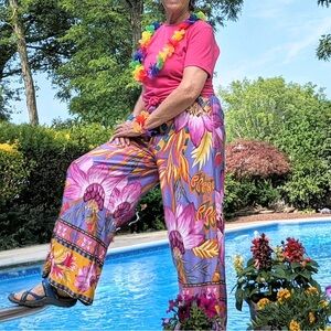 RACHEL Rachel Roy Multicolor Floral Pants M